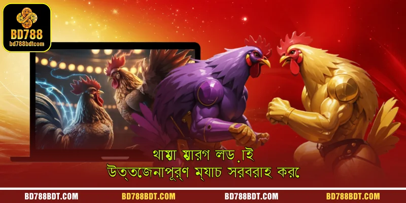 থামো মোরগ লড়াই উত্তেজনাপূর্ণ ম্যাচ সরবরাহ করে