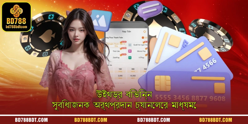 উইথড্র বিভিন্ন সুবিধাজনক অর্থপ্রদান চ্যানেলের মাধ্যমে