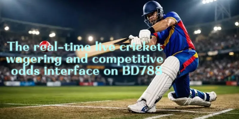 The real-time live cricket wagering and competitive odds interface on BD788